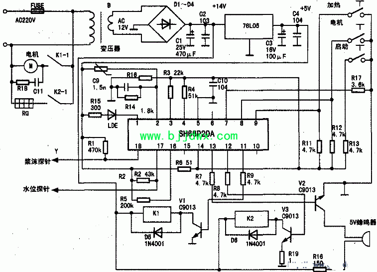 九阳JYDZ-8型豆浆机工作原理图纸.gif
