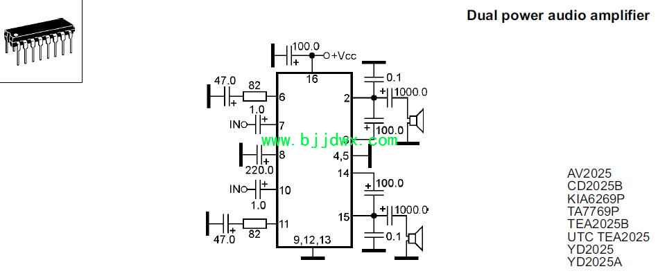 AV2025 CD2025B KIA6269P TA7769P TEA2025B YD2025AӦ�õ�·ͼ.jpg