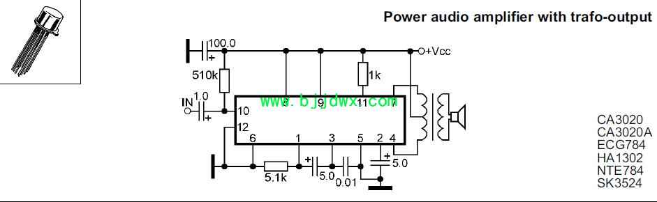 CA3020A ECG784 HA1302 NTE784 SK3524Ӧ�õ�·ͼֽ.jpg