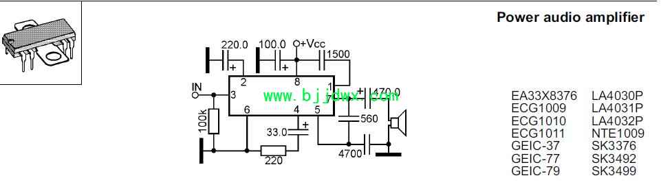 ECG1009 1010 1011 LA4030P LA4031P 4032 NTE1009 SK3376 SK3492 SK3499ͼֽ.jpg
