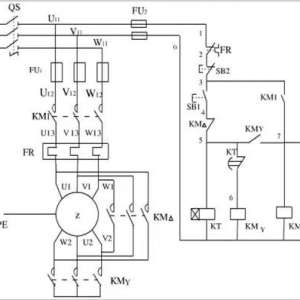 �����첽�綯��Y-���Զ���ѹ�������Ƶ�·����ӦPLC����