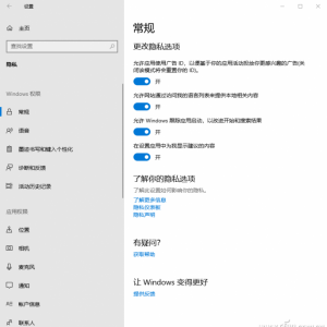 Windows 10���ô������ṩ�˹��ڡ���˽�����õĻ���ѡ��