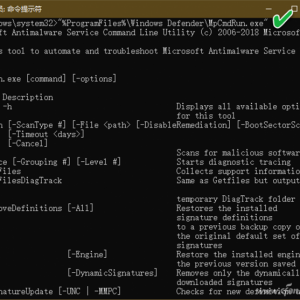 ���ý������ã������ʽ������Windows Defender����Ϊ����