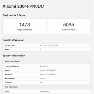 С��13 Ultra�ֳܷ�¯��Geekbench����1473��